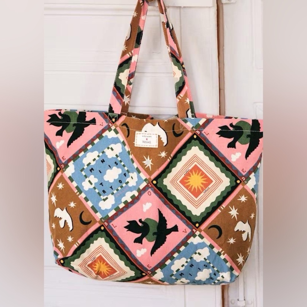 NWT Sezane X PANGEA Colorful Patterned Tote